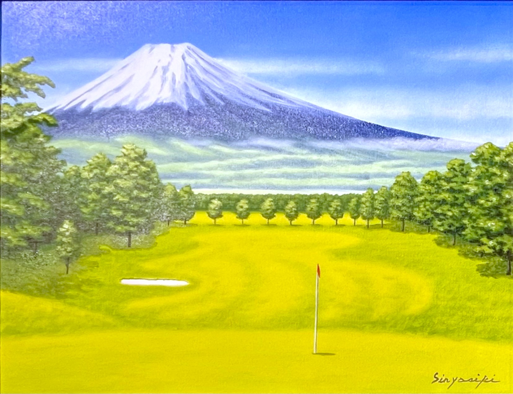 sale【ART】新屋敷一平真筆(大正池)サムホール sale【ART】新屋敷一平真筆(大正池)サムホール